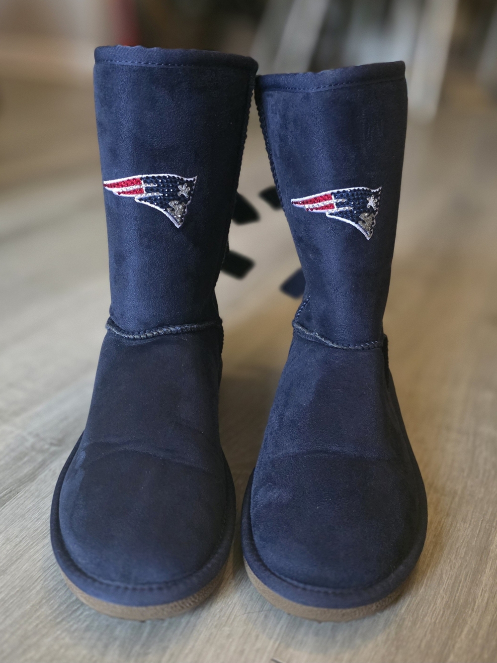 Women's Cuce Blue New England Patriots Patron 2 Boots